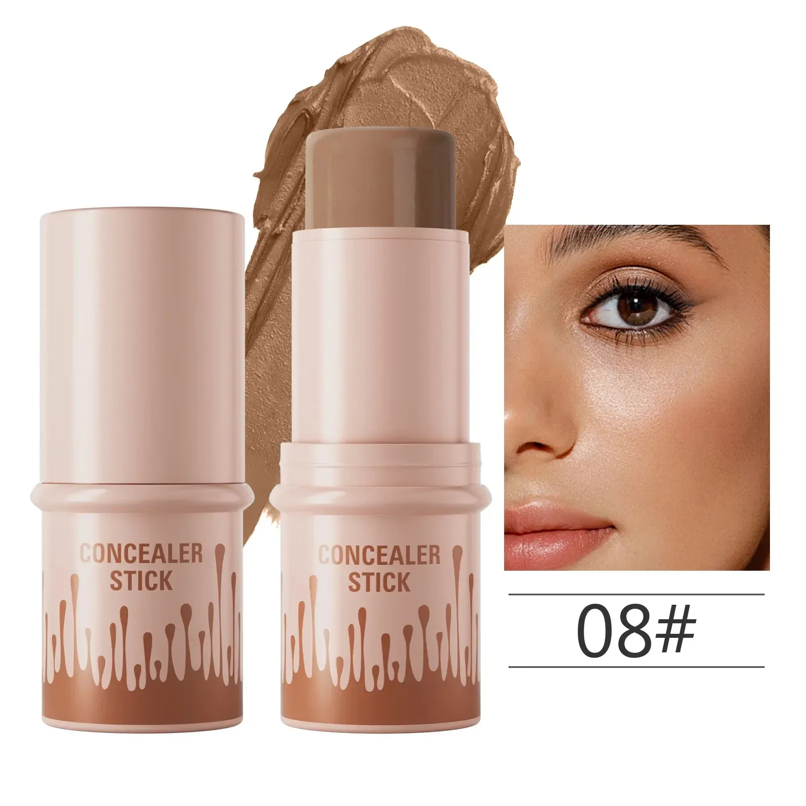 Toleet Christmas Thanksgiving gifts Winter Makeup Ideas Makeup Face Contouring Bronzer Stick Highlighter 2 in 1 Matte Glitter Brightening Silkworm Blusher Rouge Cream Concealer Pen