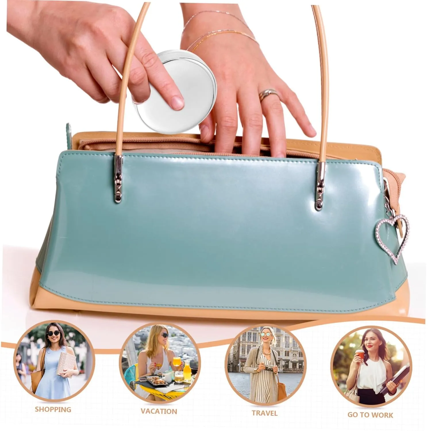 Travel Foundation Container Puff Box Portable Loose Powder Box Makeup Powder Container