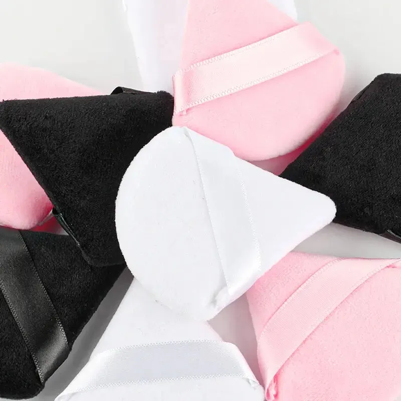 Triangle powder puff, soft sponge, velvet foundation make-up puff, facial makeup, eye contour, cosmetic shadow, washable, 1 piec