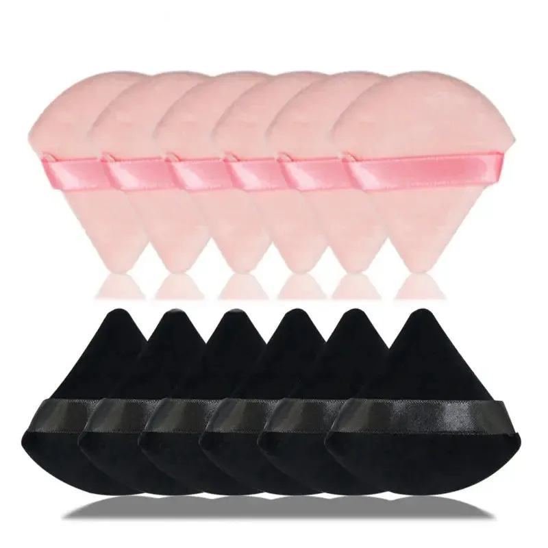 Triangle powder puff, soft sponge, velvet foundation make-up puff, facial makeup, eye contour, cosmetic shadow, washable, 1 piec