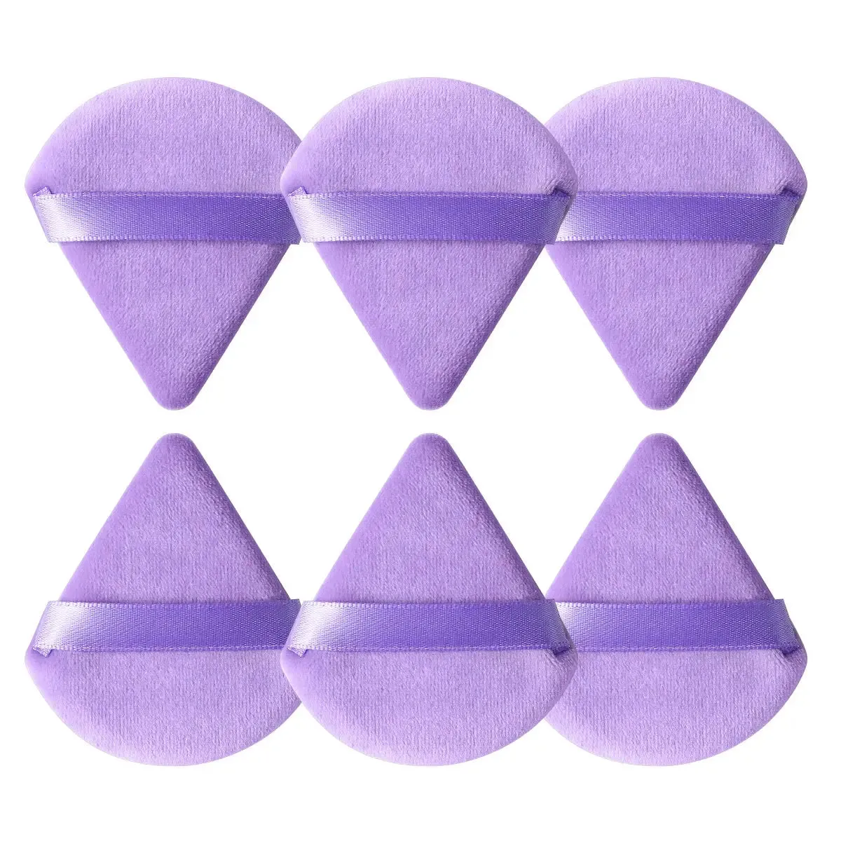 Triangle powder puff, soft sponge, velvet foundation make-up puff, facial makeup, eye contour, cosmetic shadow, washable, 1 piec