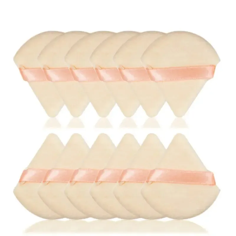 Triangle powder puff, soft sponge, velvet foundation make-up puff, facial makeup, eye contour, cosmetic shadow, washable, 1 piec