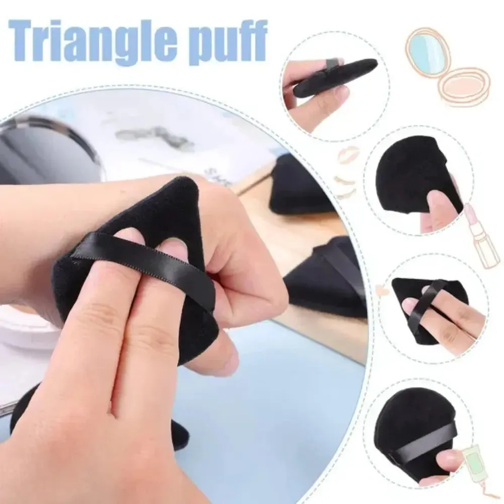Triangle powder puff, soft sponge, velvet foundation make-up puff, facial makeup, eye contour, cosmetic shadow, washable, 1 piec