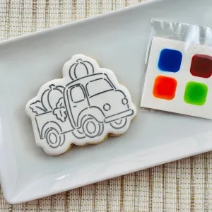 Truck with Pumpkins PYO - Cookie Stencil