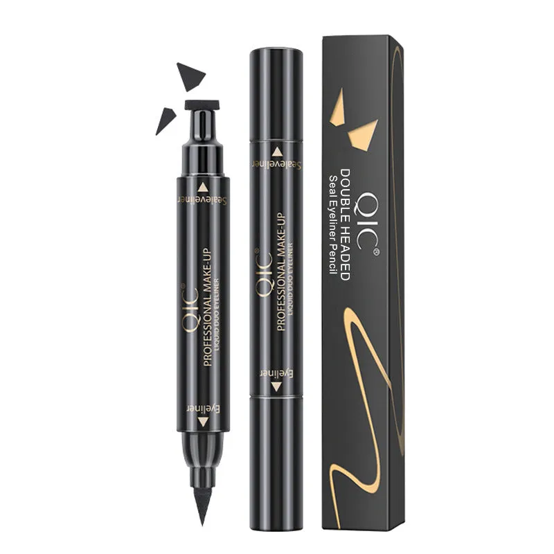 Two-in-one seal liquid eyeliner pen quick-drying non-smudge waterproof eyeliner double-ended Eyeliner cross-border beauty makeup