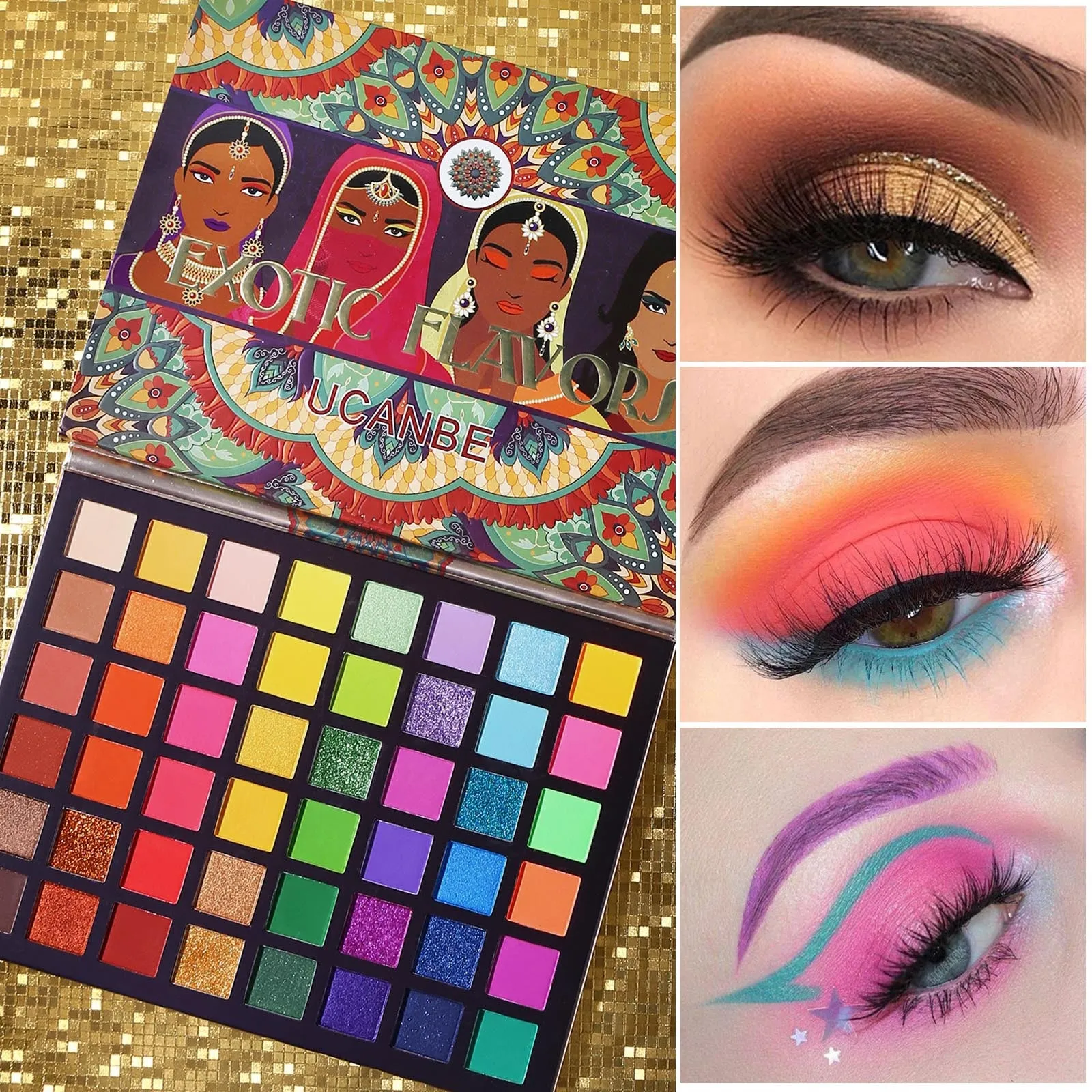UCANBE 48 Exotic Colors Eyeshadow Palette