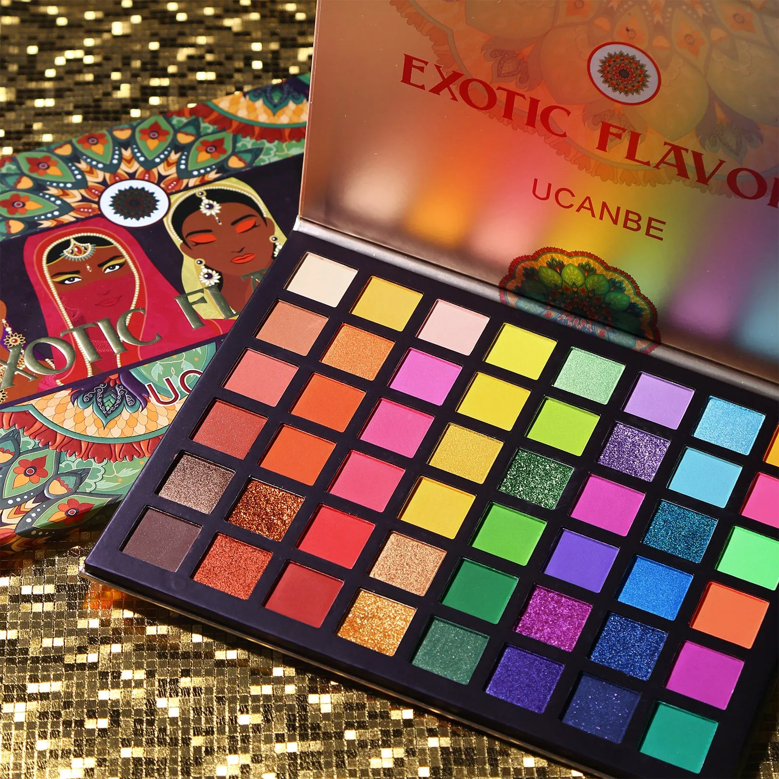 UCANBE 48 Exotic Colors Eyeshadow Palette