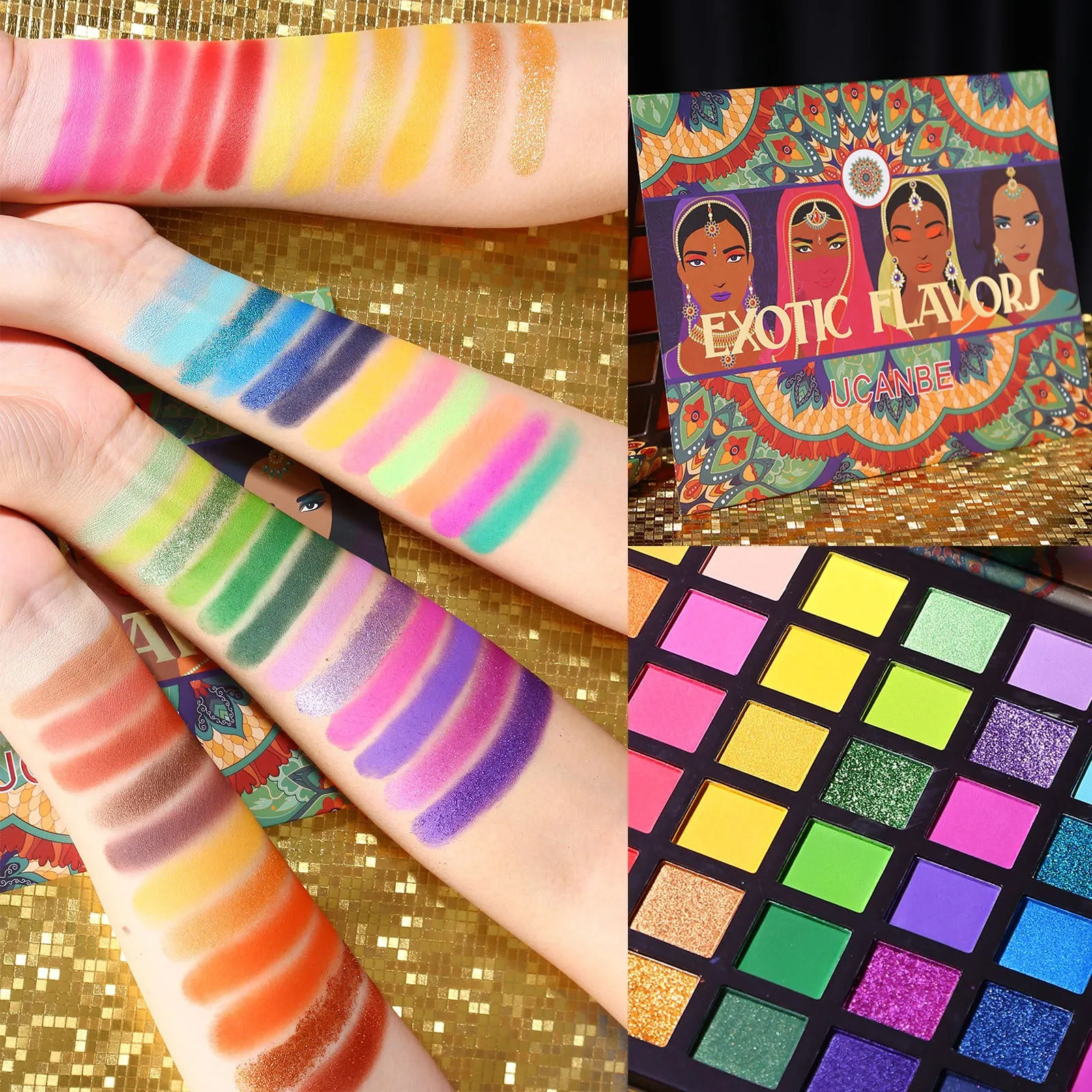 UCANBE 48 Exotic Colors Eyeshadow Palette