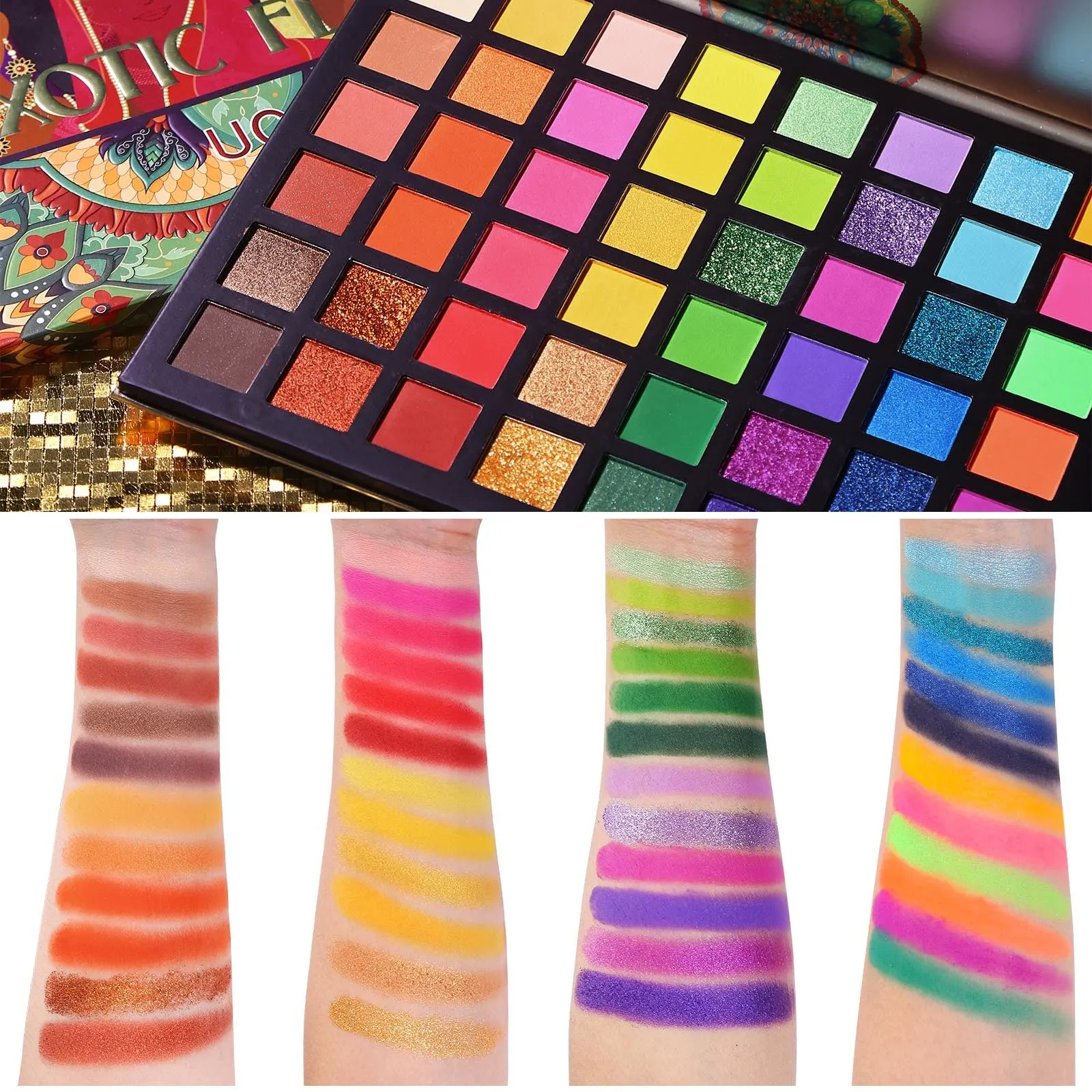 UCANBE 48 Exotic Colors Eyeshadow Palette