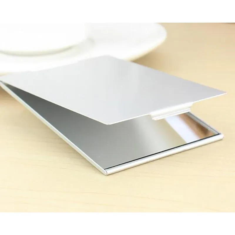 Ultra-thin Cosmetic Mirror 5 Sizes Make Up Pocket Silver Rectangle Foldable Compact Makeup Mirrors