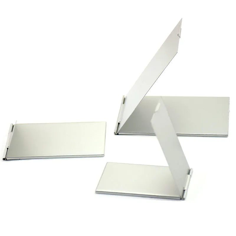 Ultra-thin Cosmetic Mirror 5 Sizes Make Up Pocket Silver Rectangle Foldable Compact Makeup Mirrors