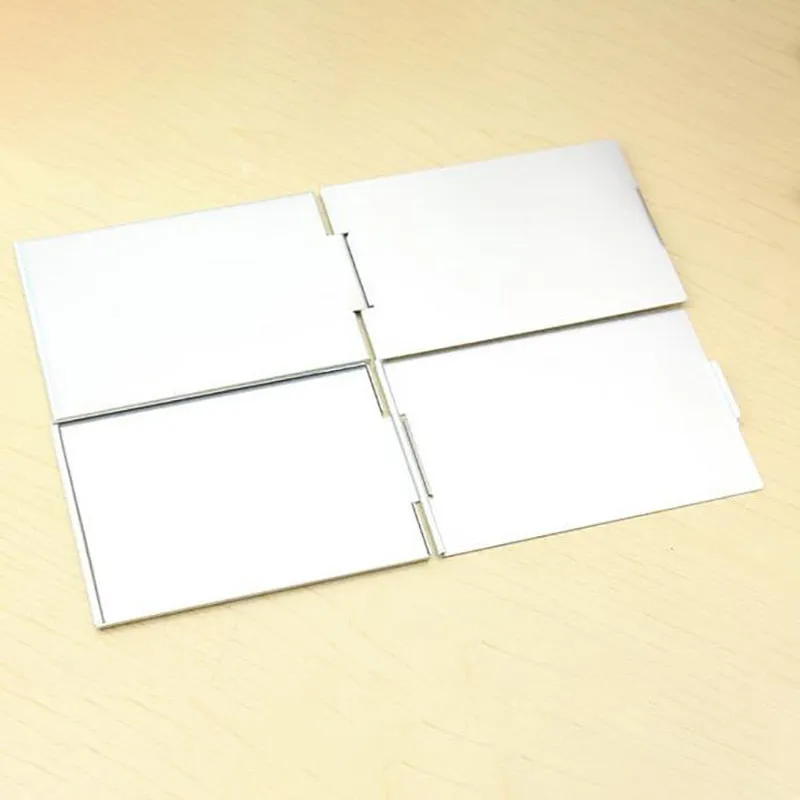 Ultra-thin Cosmetic Mirror 5 Sizes Make Up Pocket Silver Rectangle Foldable Compact Makeup Mirrors