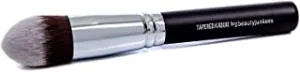 Under Eye Concealer Brush - Beauty Junkees Tapered Kabuki Brush with Soft Synthetic Bristles for Concealing, Blending, Setting, Buffing with Powder, Liquid, Cream Cosmetics, Vegan Makeup Brushes