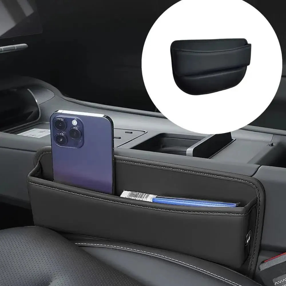 Universal Car Seat Gap Organizer – PU Auto Console Side Pocket Storage Box – Keep Your Ride Clutter-Free!