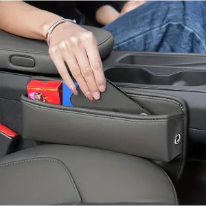 Universal Car Seat Gap Organizer – PU Auto Console Side Pocket Storage Box – Keep Your Ride Clutter-Free!