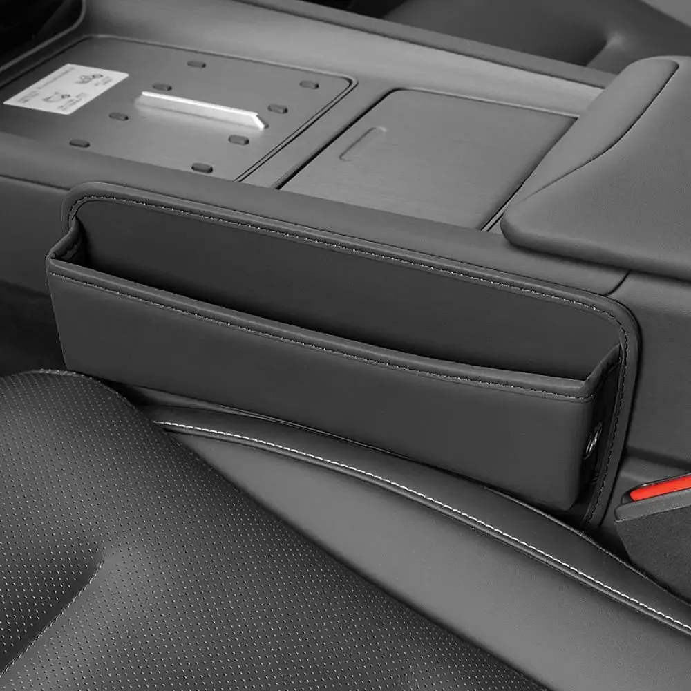 Universal Car Seat Gap Organizer – PU Auto Console Side Pocket Storage Box – Keep Your Ride Clutter-Free!