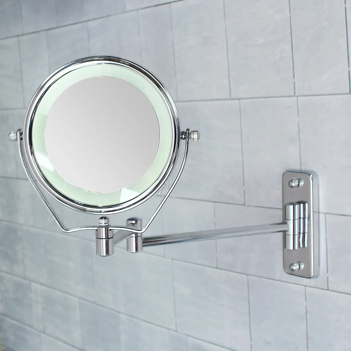 Vanity Magnifying Bathroom Makeup Mirror with LED Light