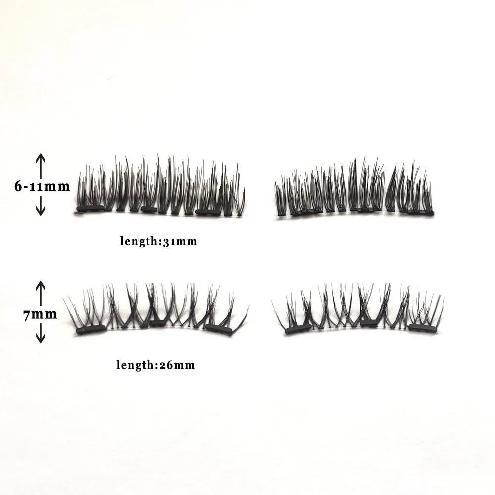 VenusFox False Magnetic Eyelashes on Magnets Magnetic Lashes Eyelash Extension Natural Magnetic Eyelashes Tweezers Magnetic Lash Kit