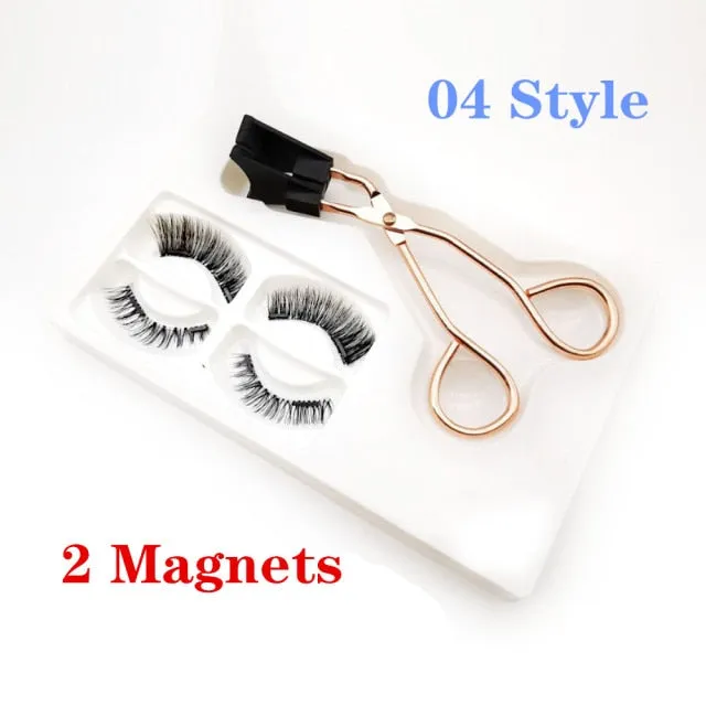 VenusFox False Magnetic Eyelashes on Magnets Magnetic Lashes Eyelash Extension Natural Magnetic Eyelashes Tweezers Magnetic Lash Kit