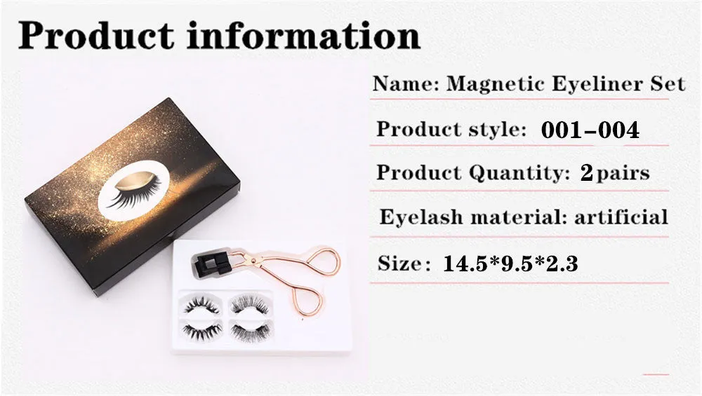 VenusFox False Magnetic Eyelashes on Magnets Magnetic Lashes Eyelash Extension Natural Magnetic Eyelashes Tweezers Magnetic Lash Kit