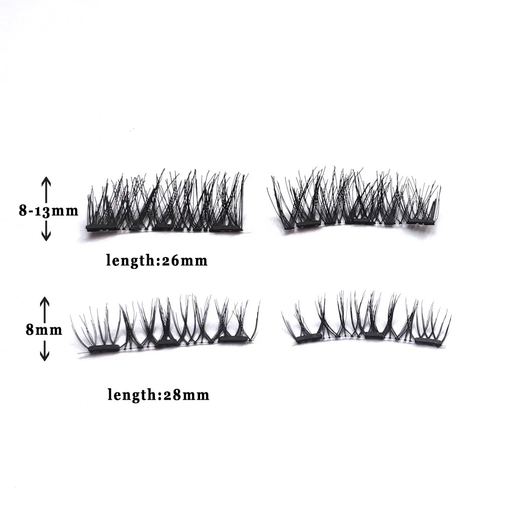 VenusFox False Magnetic Eyelashes on Magnets Magnetic Lashes Eyelash Extension Natural Magnetic Eyelashes Tweezers Magnetic Lash Kit