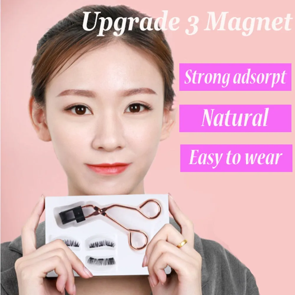 VenusFox False Magnetic Eyelashes on Magnets Magnetic Lashes Eyelash Extension Natural Magnetic Eyelashes Tweezers Magnetic Lash Kit
