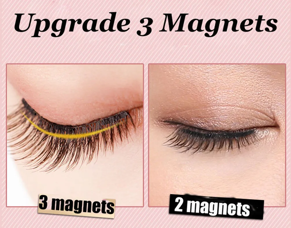 VenusFox False Magnetic Eyelashes on Magnets Magnetic Lashes Eyelash Extension Natural Magnetic Eyelashes Tweezers Magnetic Lash Kit