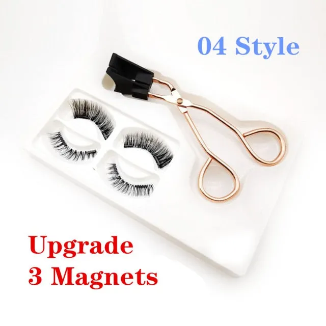 VenusFox False Magnetic Eyelashes on Magnets Magnetic Lashes Eyelash Extension Natural Magnetic Eyelashes Tweezers Magnetic Lash Kit
