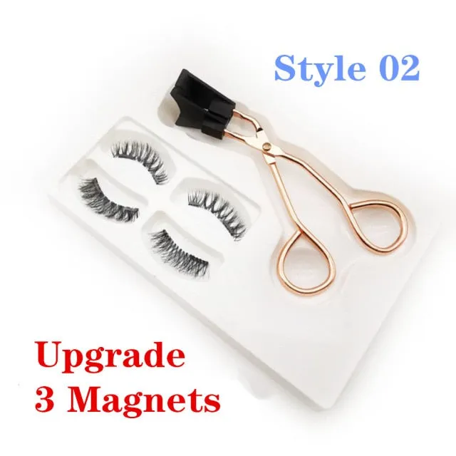 VenusFox False Magnetic Eyelashes on Magnets Magnetic Lashes Eyelash Extension Natural Magnetic Eyelashes Tweezers Magnetic Lash Kit
