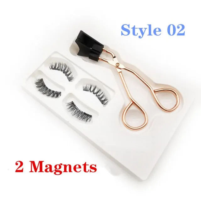 VenusFox False Magnetic Eyelashes on Magnets Magnetic Lashes Eyelash Extension Natural Magnetic Eyelashes Tweezers Magnetic Lash Kit