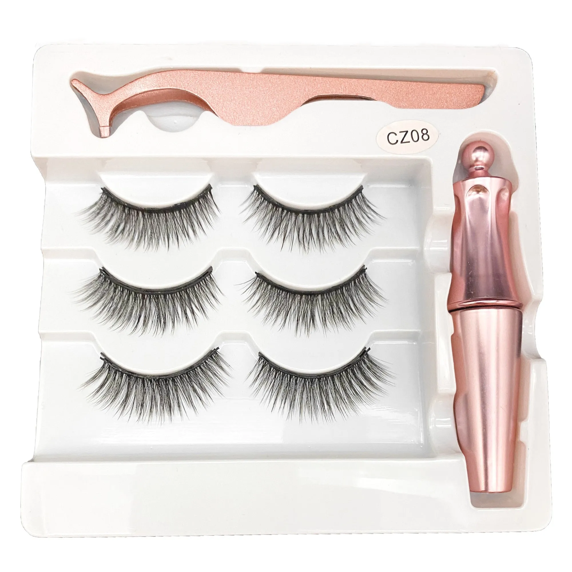 VenusFox Magnetic Eyelashes Lash Extensions Waterproof Magnet Eyeliner Long Lasting Natural Magnetic Lashes False Make Up Set