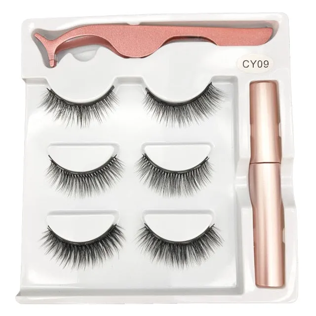 VenusFox Magnetic Eyelashes Lash Extensions Waterproof Magnet Eyeliner Long Lasting Natural Magnetic Lashes False Make Up Set