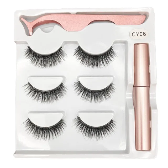 VenusFox Magnetic Eyelashes Lash Extensions Waterproof Magnet Eyeliner Long Lasting Natural Magnetic Lashes False Make Up Set