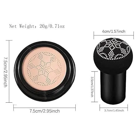 Waterproof CC Cream With Mushroom Head Makeup Brush