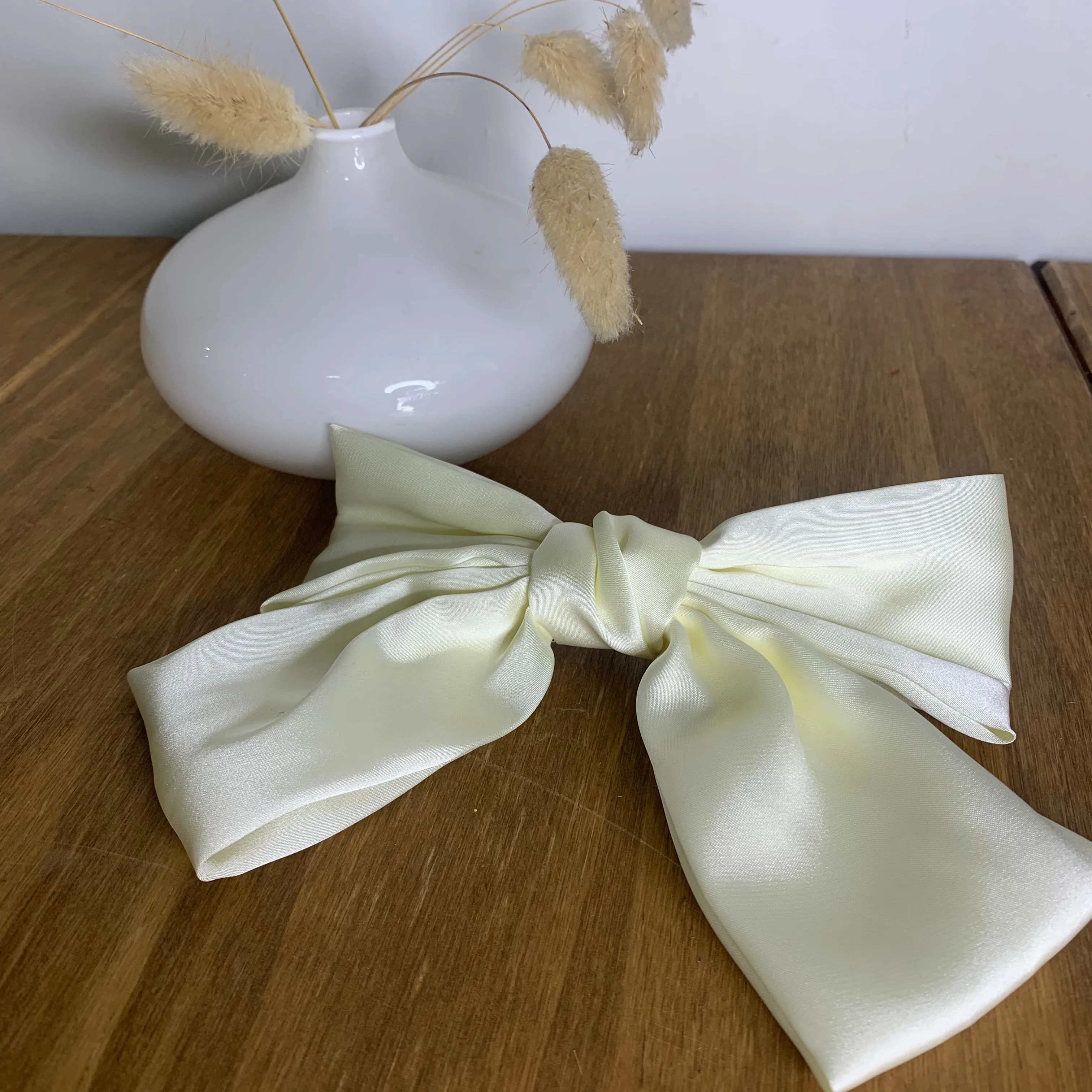 Wedding Satin Bow Hair Clip