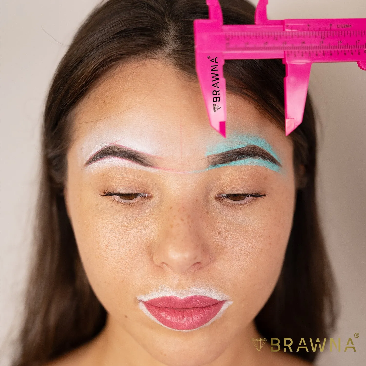 White and Pink Mapping String for Brows and Lips Measuring - 4 Pack