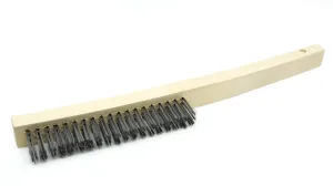 Wire Scratch Brush with Curved Handle - Carbon Steel
