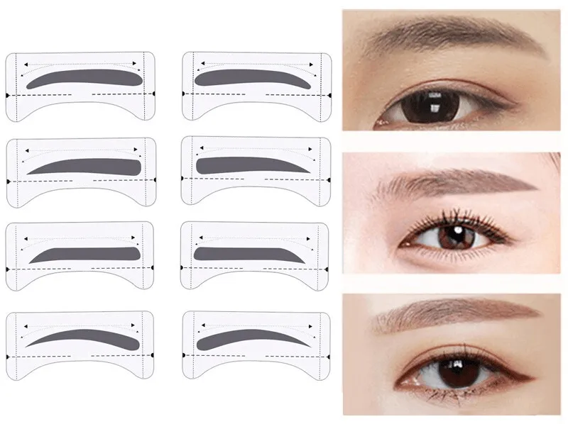 Women Premium Grooming Eyebrow Stencils Kit
