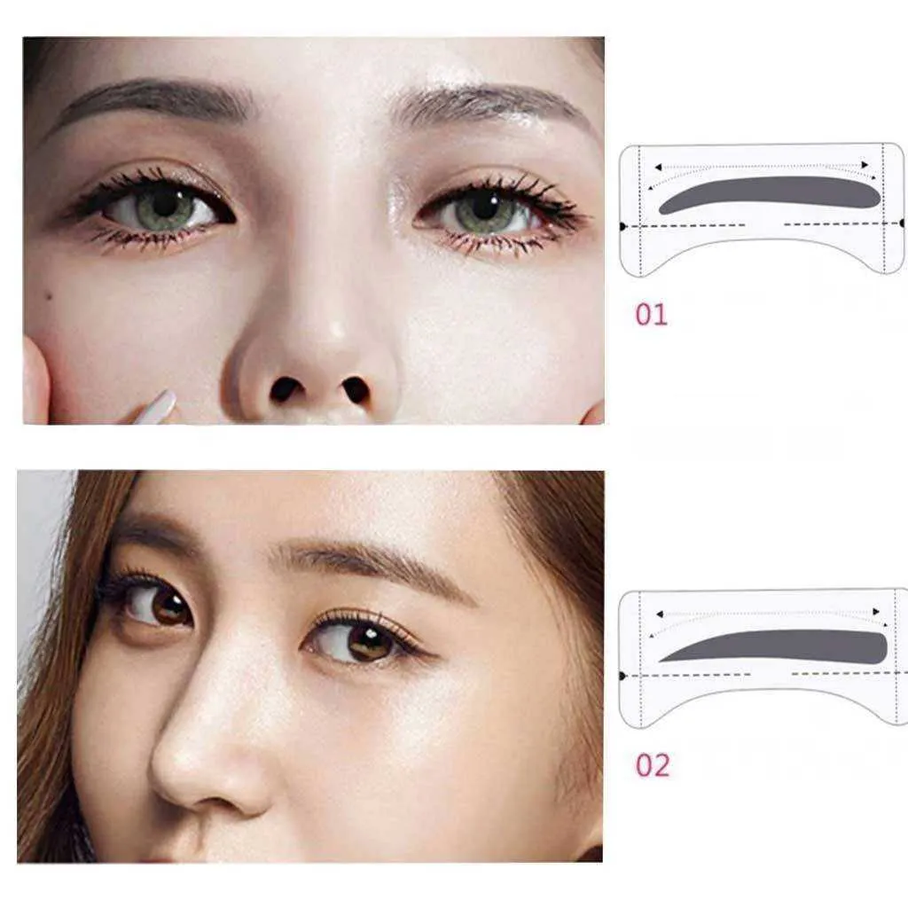Women Premium Grooming Eyebrow Stencils Kit