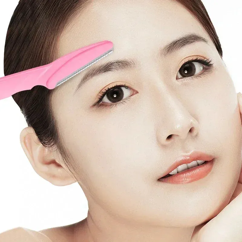 Yeknu 1/3/5Pcs Eyebrow Trimmer New Safe Eyebrow Scraper Eyebrow Knife for Female Novice Student Girl Face Razor Face Hair Remover