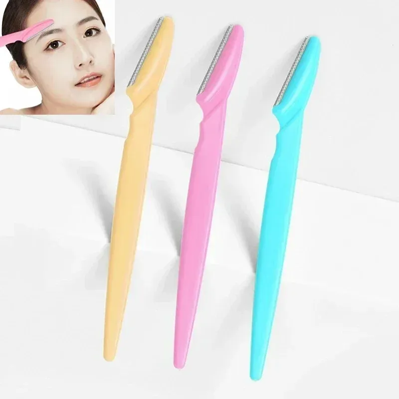 Yeknu 1/3/5Pcs Eyebrow Trimmer New Safe Eyebrow Scraper Eyebrow Knife for Female Novice Student Girl Face Razor Face Hair Remover