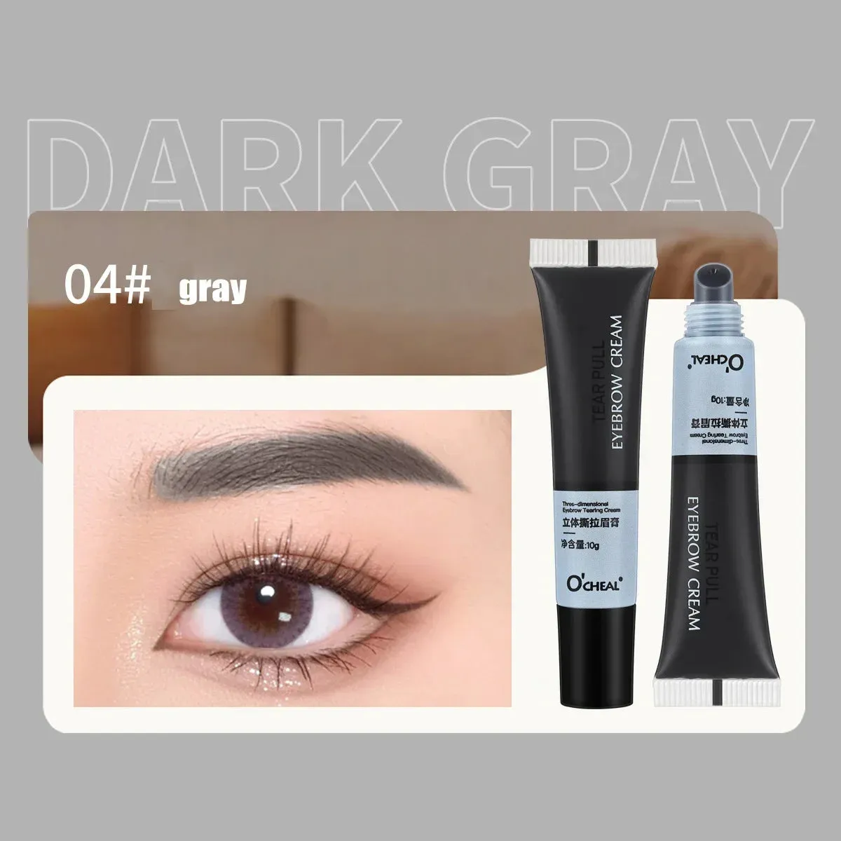 Yeknu 15-Minute Fast Henna Eyelash Eyebrow Dye Tint Professional Easy Dye Gel Eyelash Brown Black Color Tint Cream Kit Eyebrows Suit