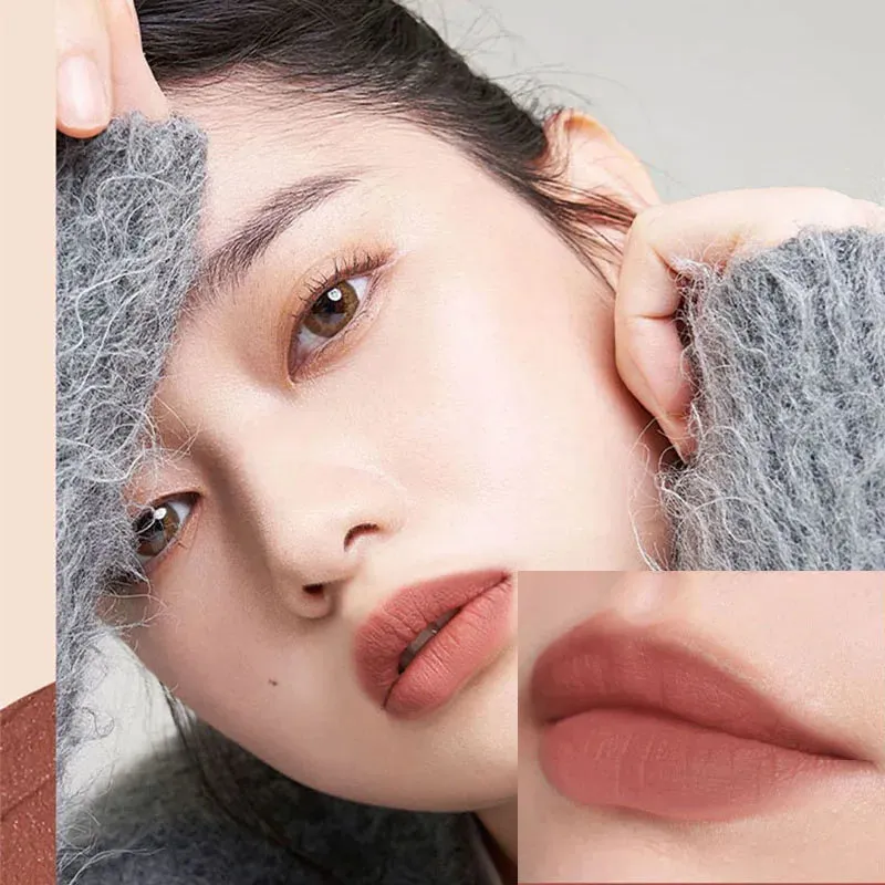 Yeknu 6 Colors Lip Mud Lipstick Velvet Matte Liquid Lipstick Waterproof Nude Lip Gloss Long Lasting Sexy Women Lip Tint Cosmetics