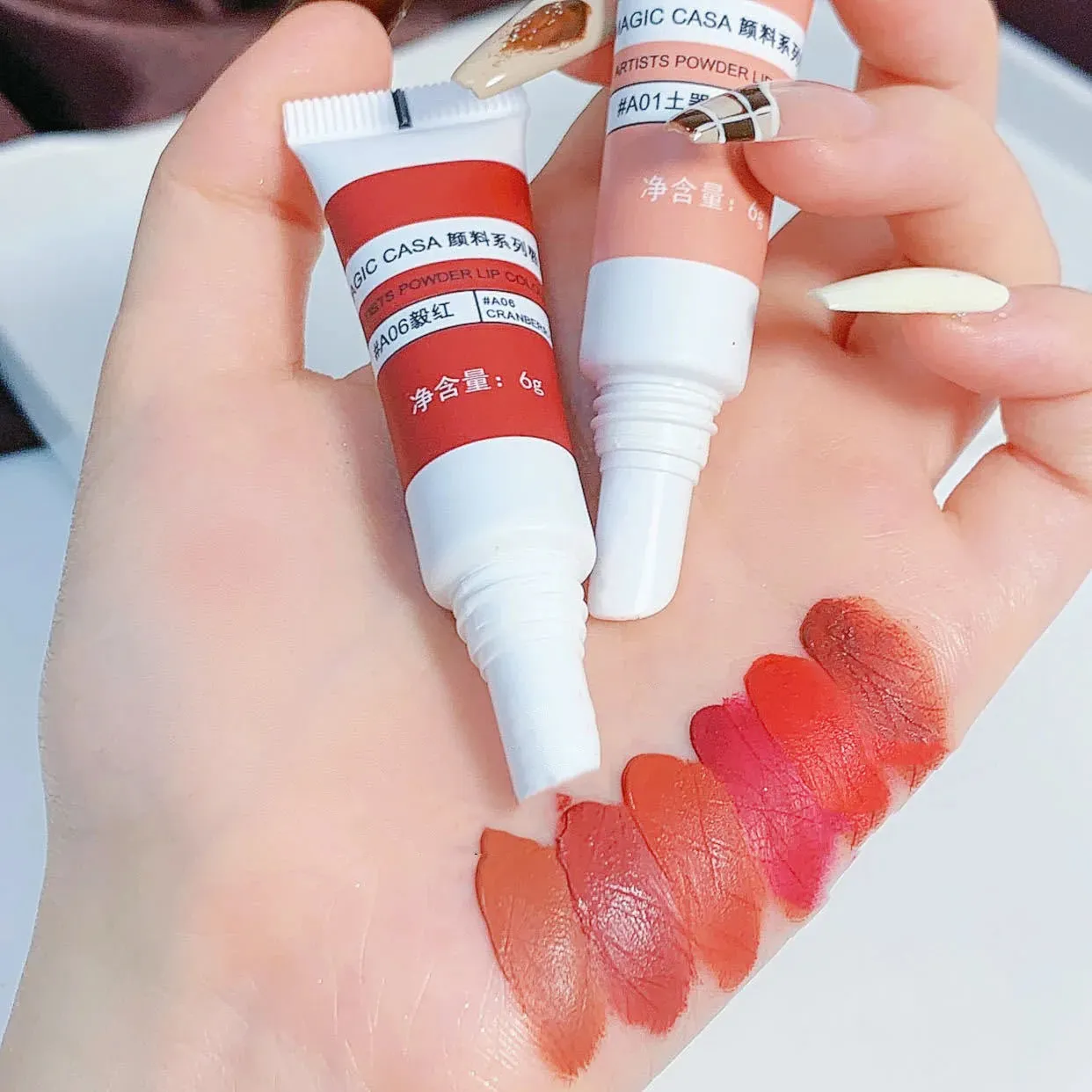 Yeknu 6 Colors Lip Mud Lipstick Velvet Matte Liquid Lipstick Waterproof Nude Lip Gloss Long Lasting Sexy Women Lip Tint Cosmetics