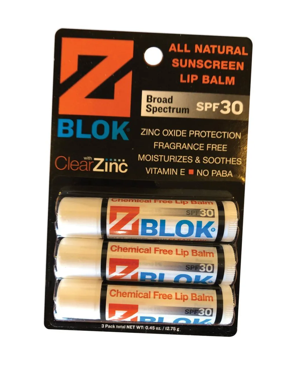 Z BLOK LIP BALM SPF30 3 PACK
