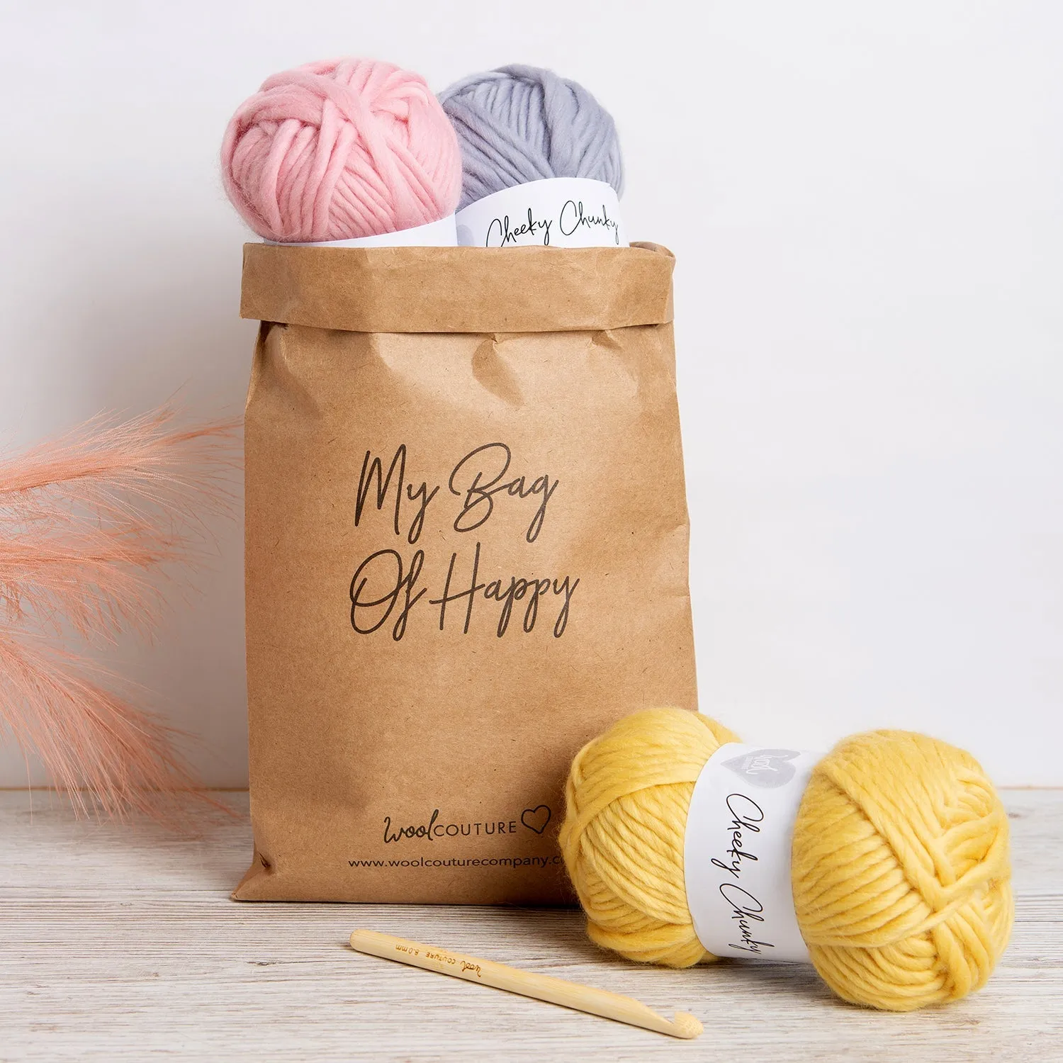 Zig Zag Puff Stitch Cushion Crochet Kit