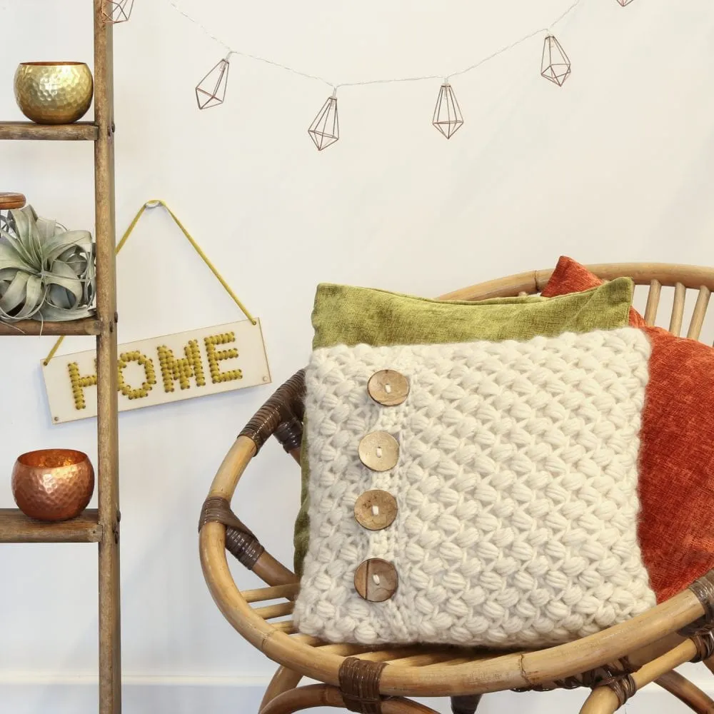 Zig Zag Puff Stitch Cushion Crochet Kit